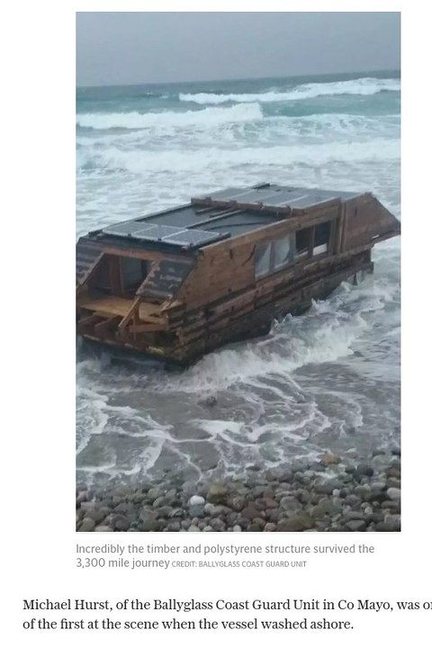 Mysterious Canadian houseboat washes up on Irish Coast 
