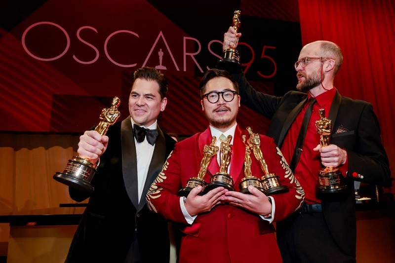 Everything Everywhere All at Once triumphs at Oscars with major sweep