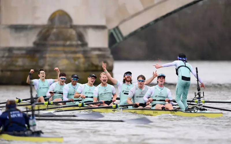 Cambridge rowers' dual victory in the famous Thames Boat Race