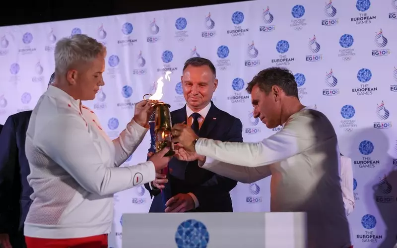 Italy: President Duda received the Fire of Peace for the European Games in Rome
