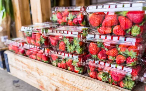 Italian farmers protest against the removal of plastic from vegetables and fruits