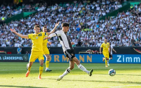 Germany's national team players tied 3:3 with Ukraine in their 1000th match