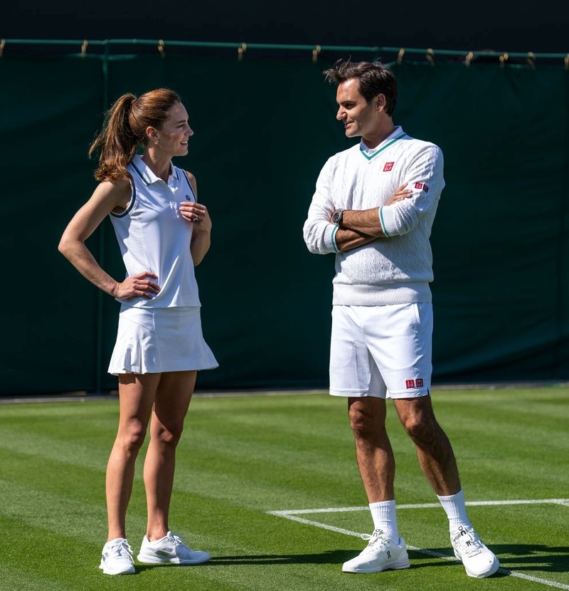 Wimbledon: "Pokazówka" księżnej Walii z Rogerem Federerem