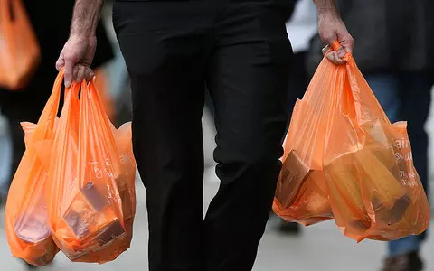 Supermarket plastic bag charge has led to 98% drop in use in England, data shows