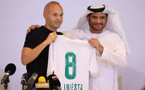 Footballer Iniesta will play in the United Arab Emirates