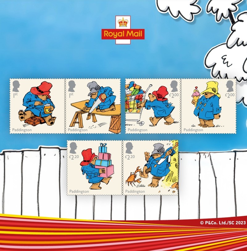 The British Post Office has issued a series of stamps to celebrate Paddington Bear's 65th birthday