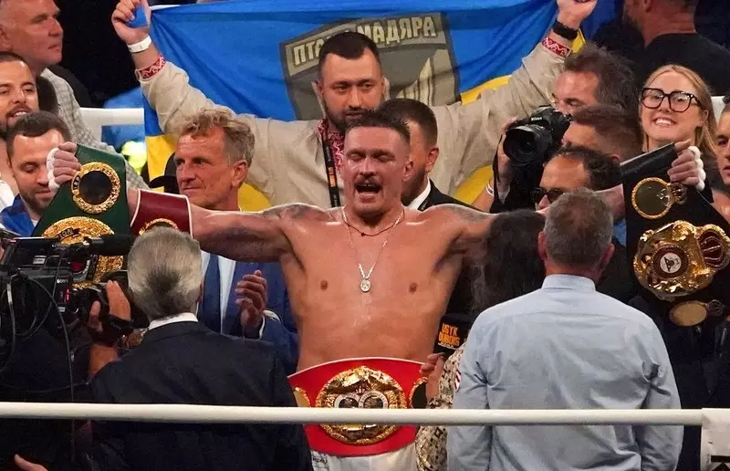 Usyk won a fight against Dubois for four boxing championship belts