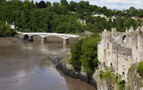 Archaeologists have discovered the remains of an ancient bridge that once linked England and Wales