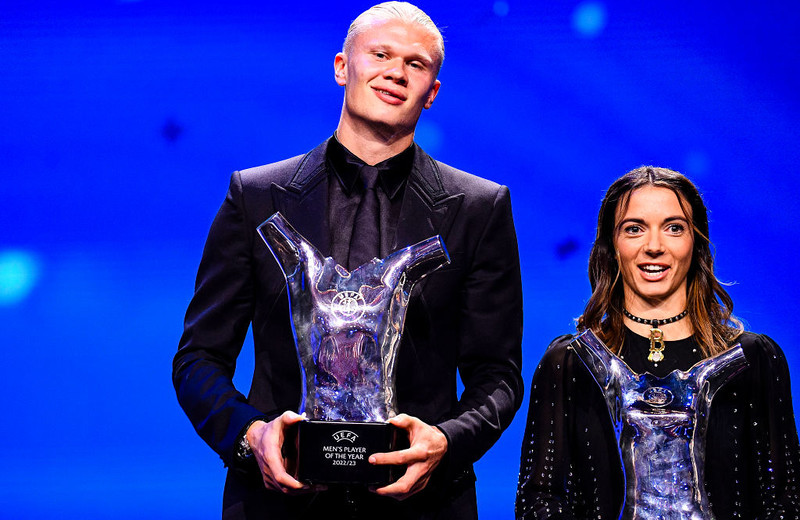 Haaland and Bonmati with UEFA awards for the best in Europe in the 2021/22 season