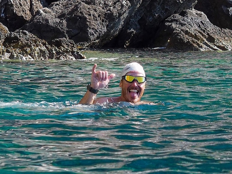 British eco campaigner swam around Ithaca island to raise money for beach cleanup