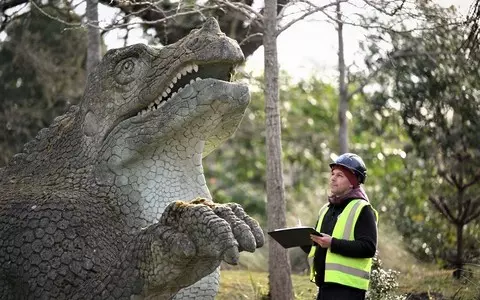 New interactive models of Crystal Palace Park dinosaurs on display