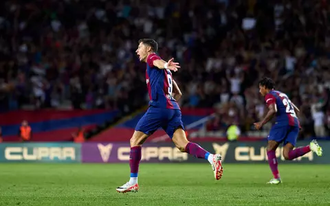 Liga hiszpańska: Dwa gole Lewandowskiego poderwały Barcelonę do wygranej
