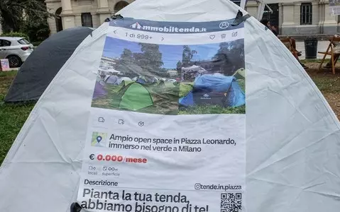 Italy: Students have resumed their protest in tents against high prices for renting accommodation