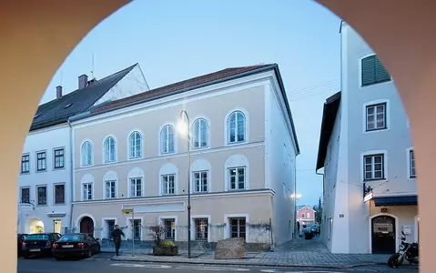 The reconstruction of the house where Hitler was born into a police station has begun