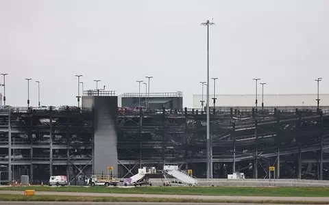 Fire rips through car park at Luton Airport