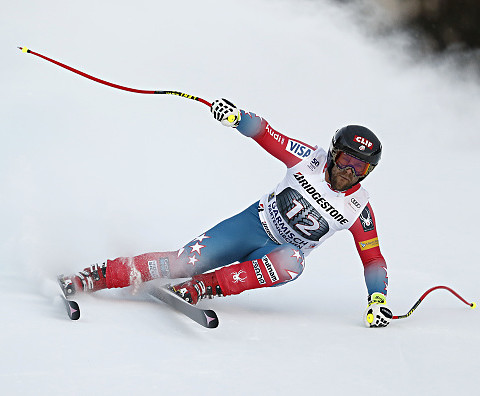 Ganong won the downhill in Garmisch-Partenkirchen