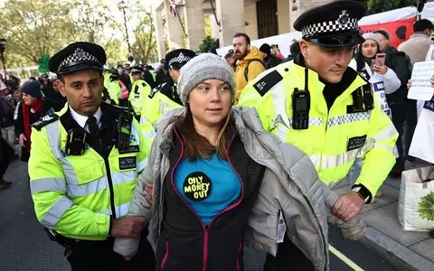 Climate activist Greta Thunberg detained by police during demonstration in London