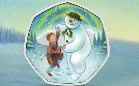 The Snowman 50p coin unveiled by Royal Mint for Christmas