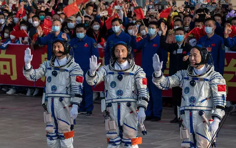 Three Chinese astronauts returned to Earth after a six-month mission on the orbital station