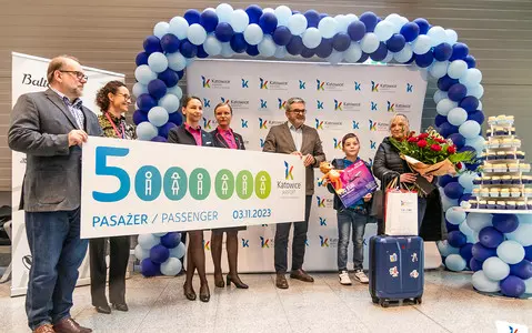 Katowice Airport served its 5 millionth passenger for the first time in a year