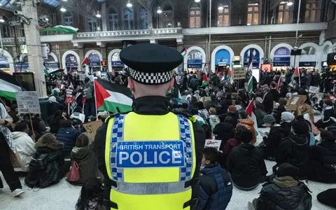 Additional police forces brought to London in connection with a pro-Palestinian march