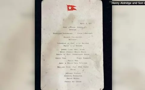 The Titanic menu was sold at auction for PLN 84,000. pounds