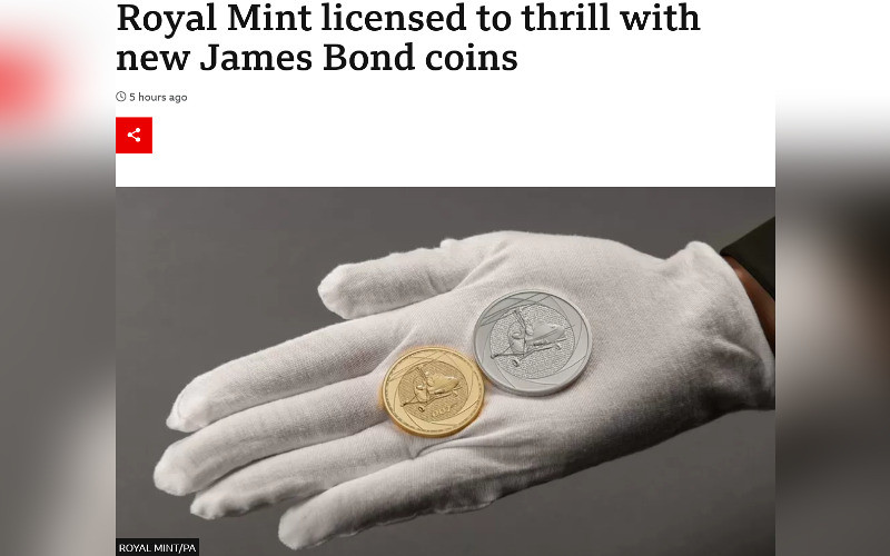 James Bond celebrated in new Royal Mint coin range