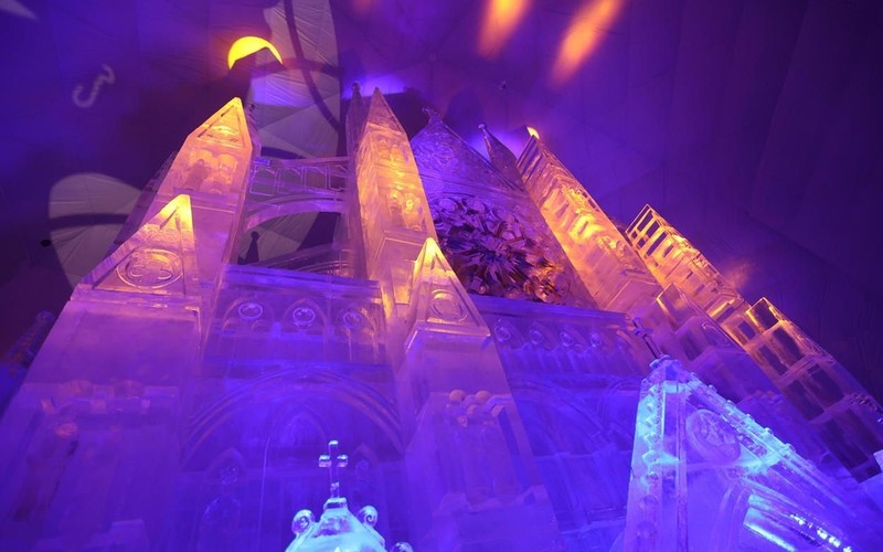 Ice temple modeled on Westminster Abbey has been opened in Slovak Tatra Mountains