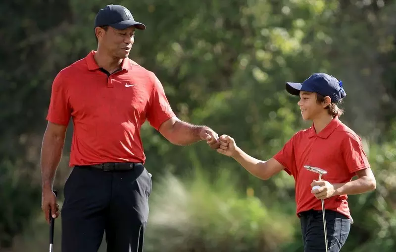 Famous golfer Woods will play again with his son Charlie