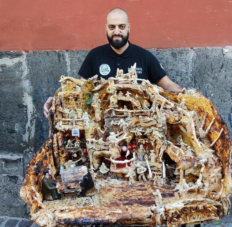 Italy: Nativity scene made entirely of pizza dough