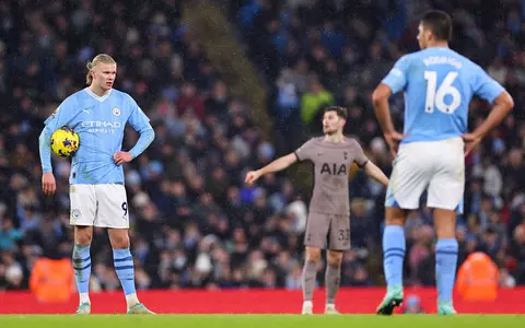 Manchester City draw with Tottenham 3:3