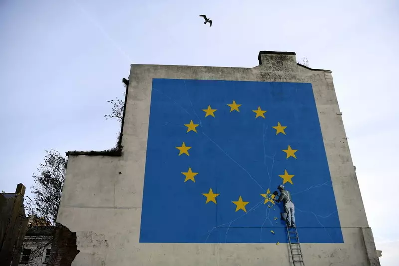 In Dover, a building with Banksy's famous anti-Brexit mural was demolished