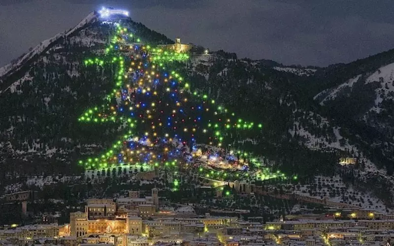 Italy: The record-breaking Christmas tree from Gubbio attracts thousands of tourists