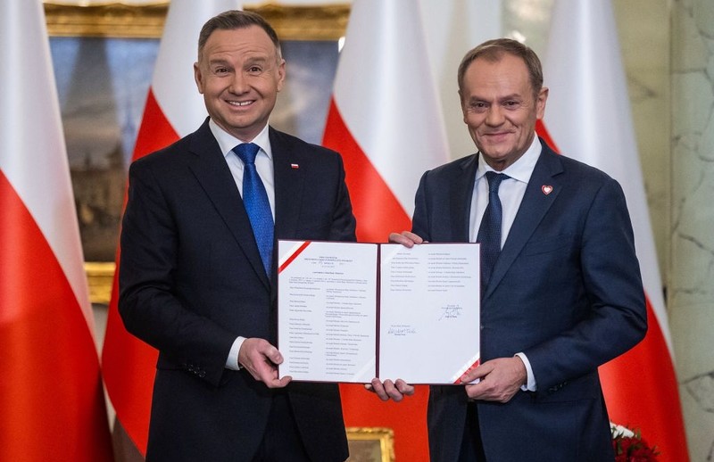 Prezydent Andrzej Duda powołał Donalda Tuska na premiera, a także ministrów jego rządu