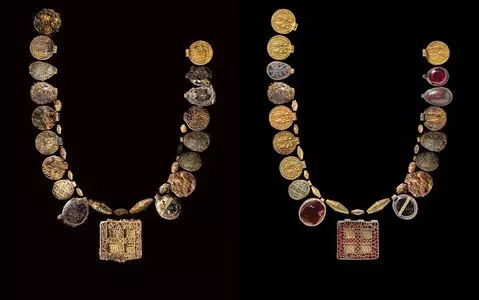 A monumental necklace from 1,300 years ago was discovered in England