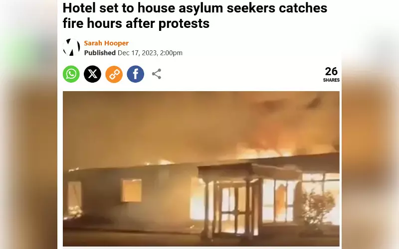 Irlandia: Spłonął hotel, w którym zakwaterowanych miało być 70 azylantów