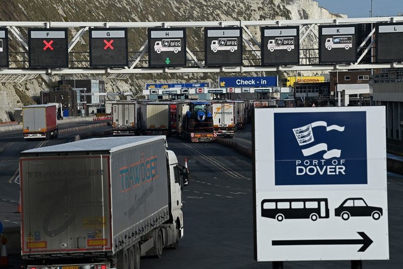 Natężenie ruchu w porcie w Dover wzrosło przed świętami
