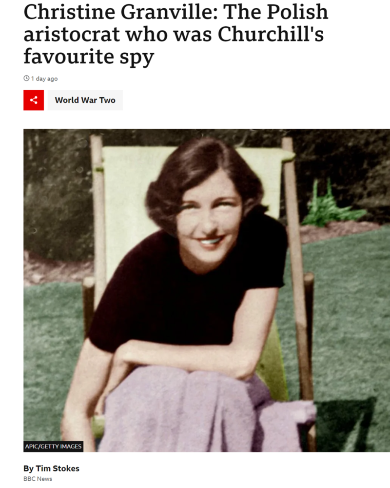 BBC recalls figure of Polish superspy Krystyna Skarbek