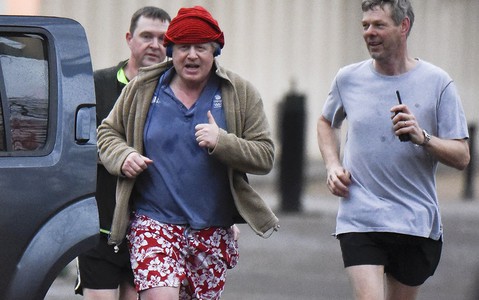 Boris Johnson podczas joggingu sensacją brytyjskich mediów