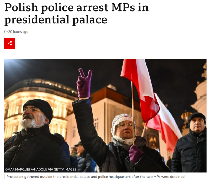British media about "dramatic escalation" and "unprecedented events" in Poland