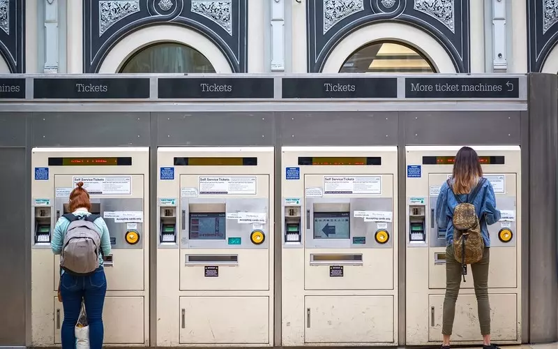 Train ticket machines charging double online price