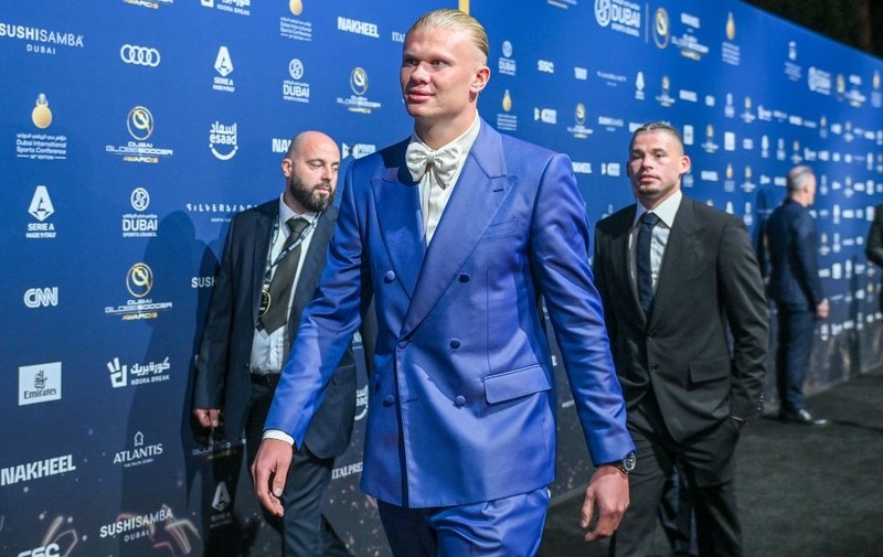 Haaland won the Globe Soccer Awards player of the year plebiscite