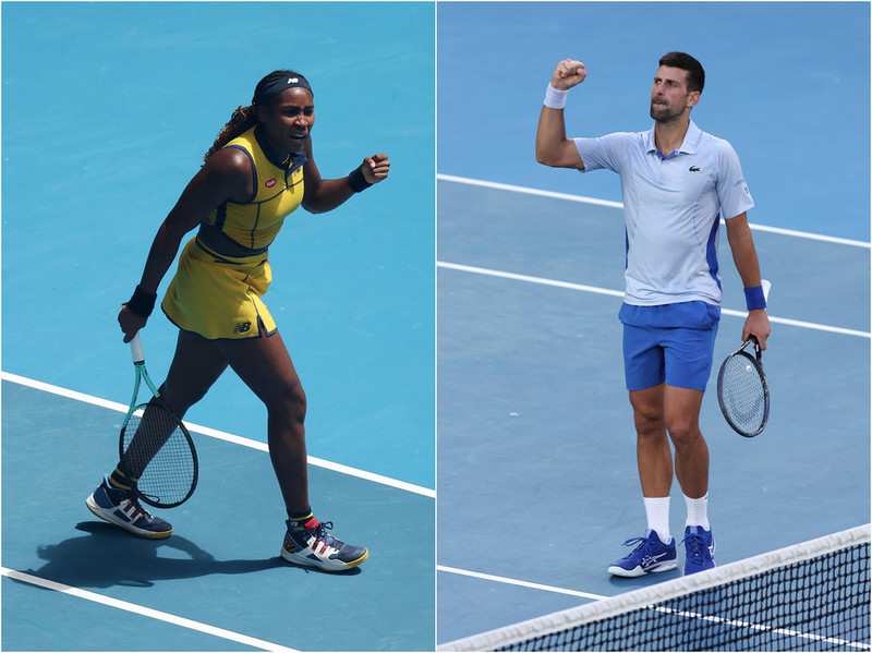 Australian Open: Gauff and Djokovic first semi-finalists