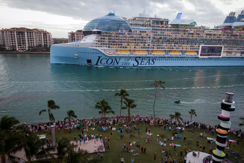 World's largest cruise ship sets sail on its maiden voyage
