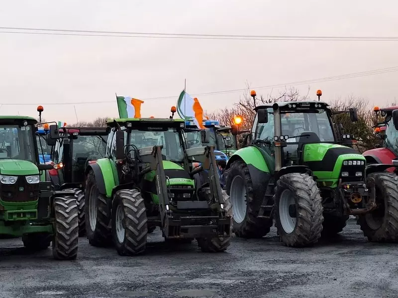 Irish farmers protest in solidarity with European counterparts