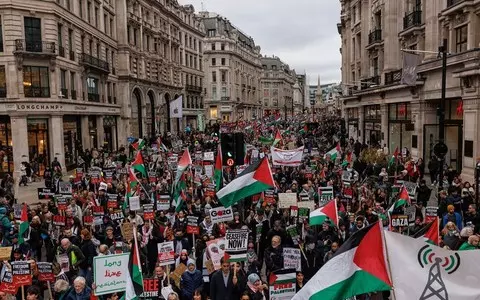 For the eighth time, a solidarity march with the Palestinians passed through London