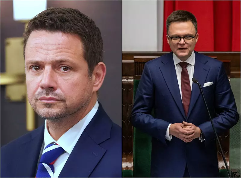 Rafał Trzaskowski liderem sondażu prezydenckiego, Szymon Hołownia drugi