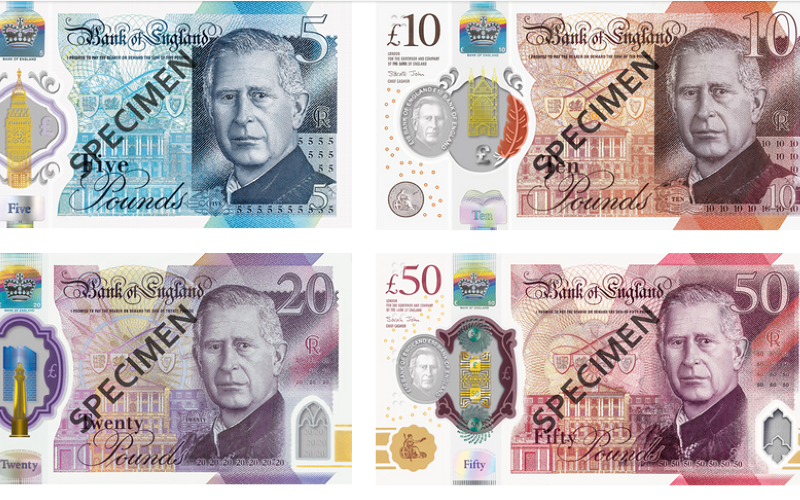King Charles to appear on UK banknotes from June