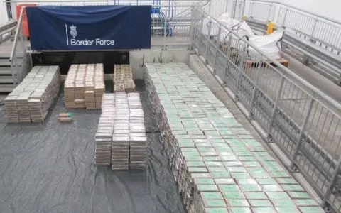 Record shipment of hard drugs seized in England - 5.7 tonnes of cocaine