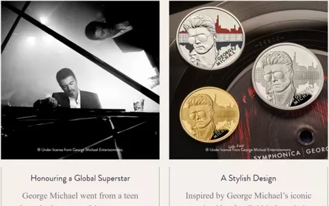 George Michael coin unveiled by the Royal Mint